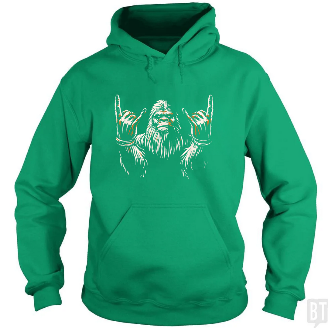 Bigfoot Rock On Hoodie