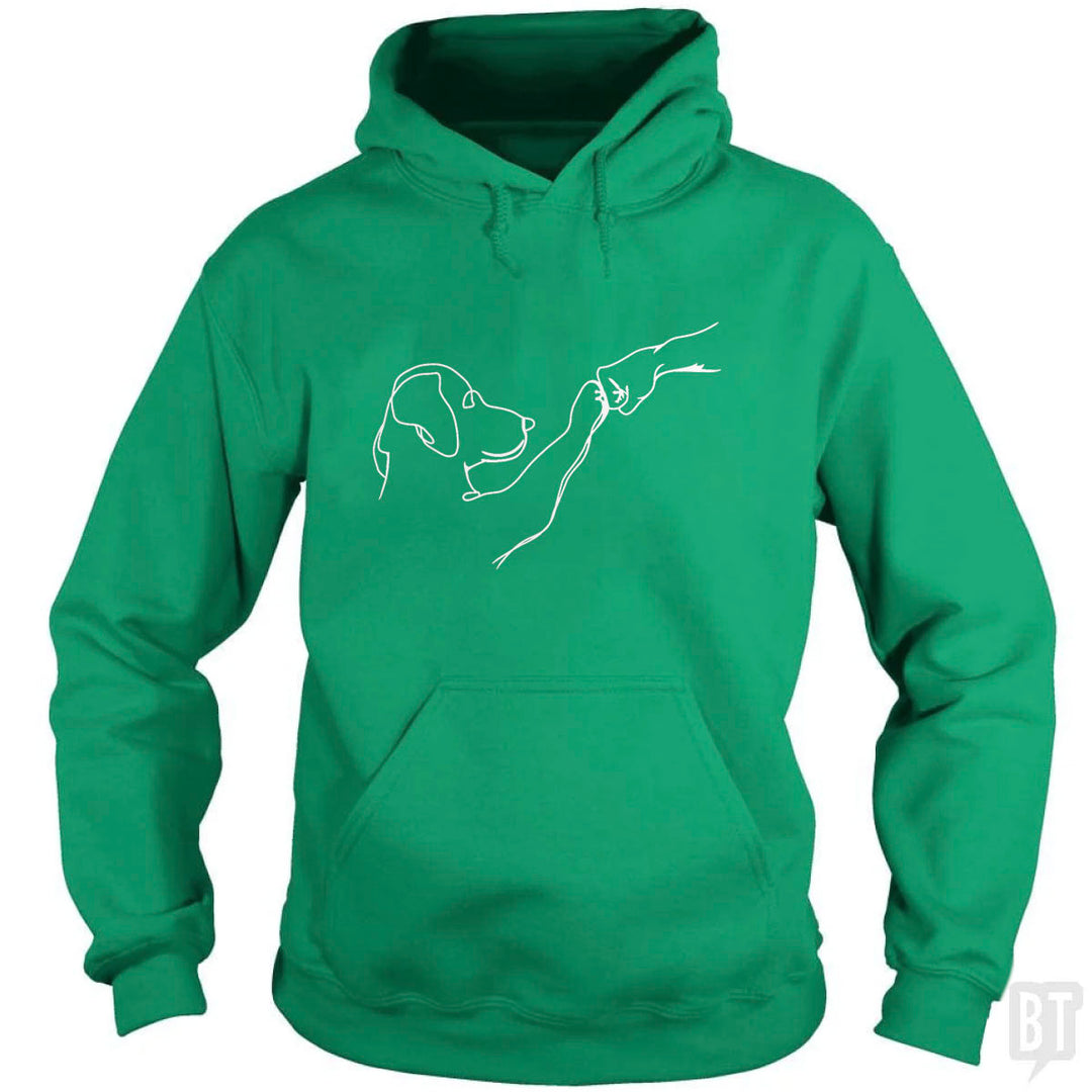 Dog and Human Fist Bump Hoodie