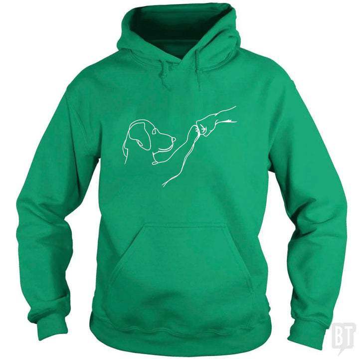 Dog and Human Fist Bump Hoodie