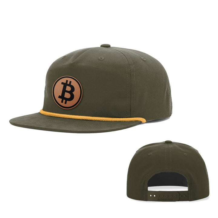 Bitcoin Leather Patch Rope Hats
