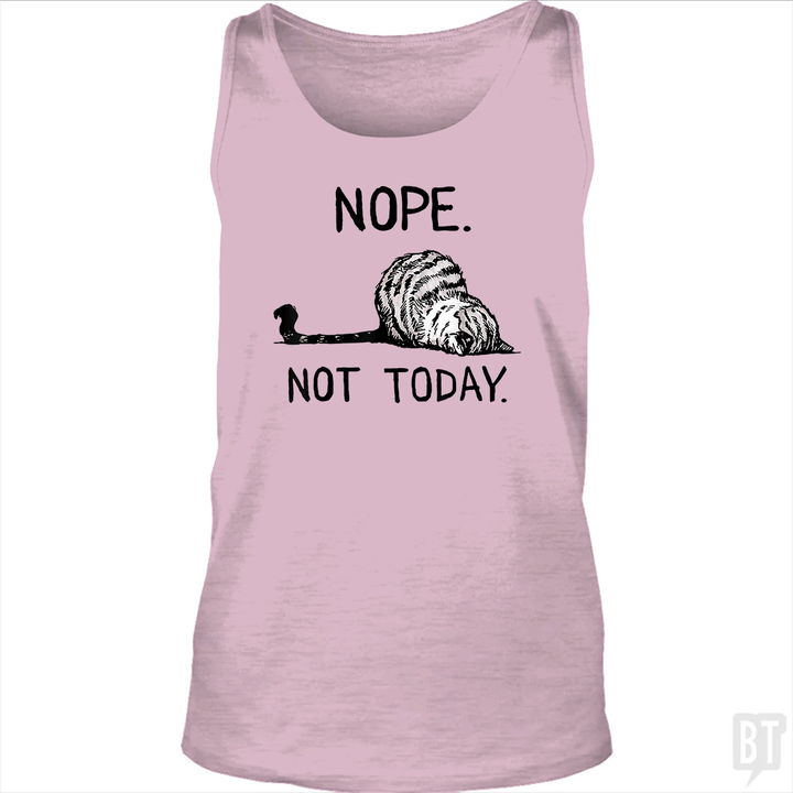 Nope Not Today Cat Tank Top