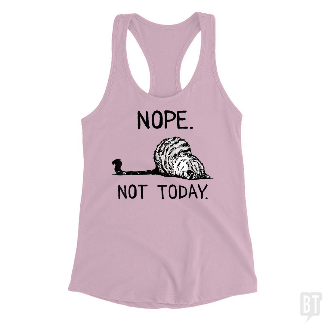Nope Not Today Cat Tank Top