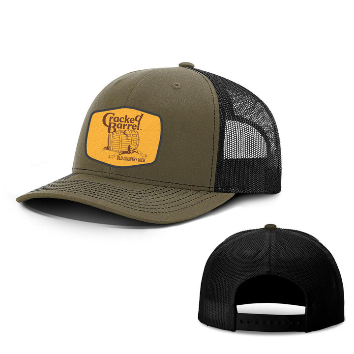 Cracked Barrel Old Country Hick Leather Patch Hats