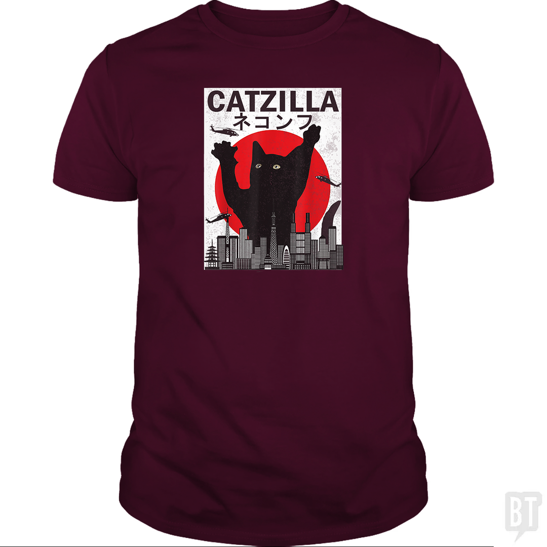 Vintage Catzilla Japanese Sunset