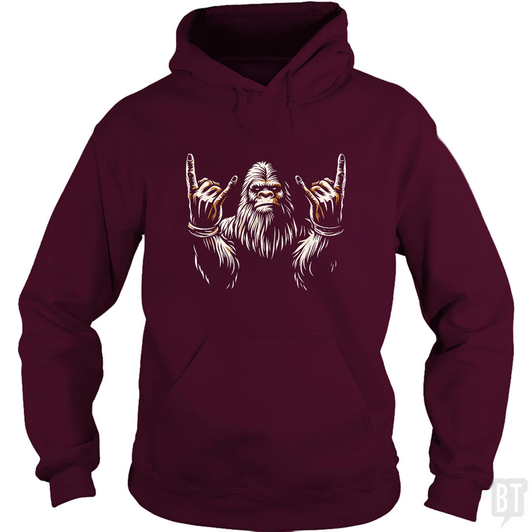 Bigfoot Rock On Hoodie