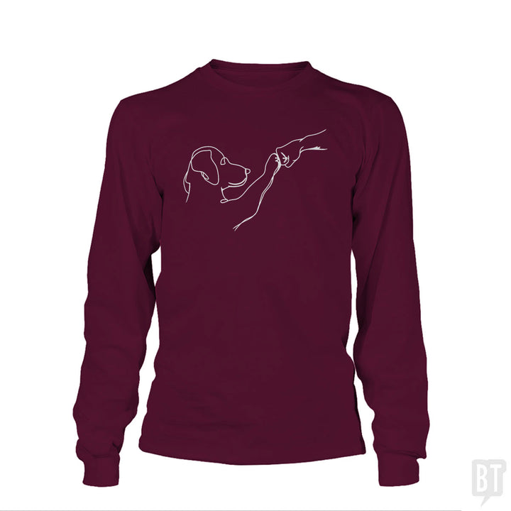 Dog and Human Fist Bump Long Sleeve