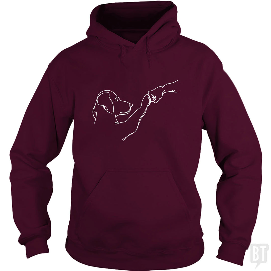 Dog and Human Fist Bump Hoodie