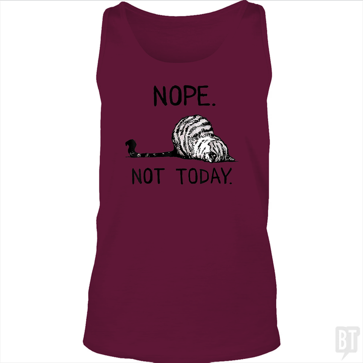 Nope Not Today Cat Tank Top