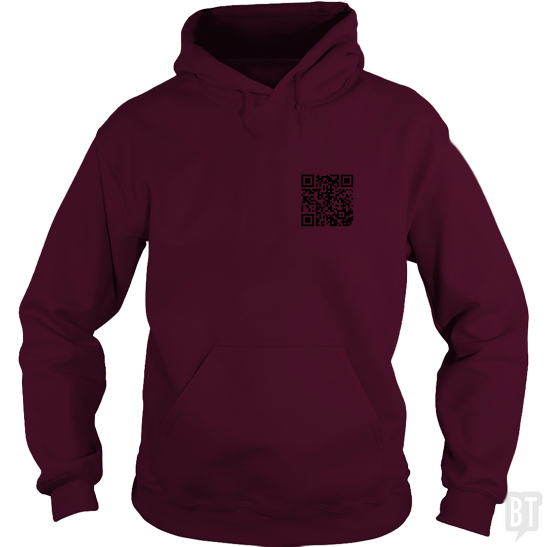 Rickroll QR Left Chest Hoodie