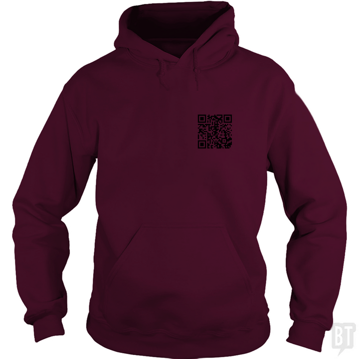 Rickroll QR Left Chest Hoodie