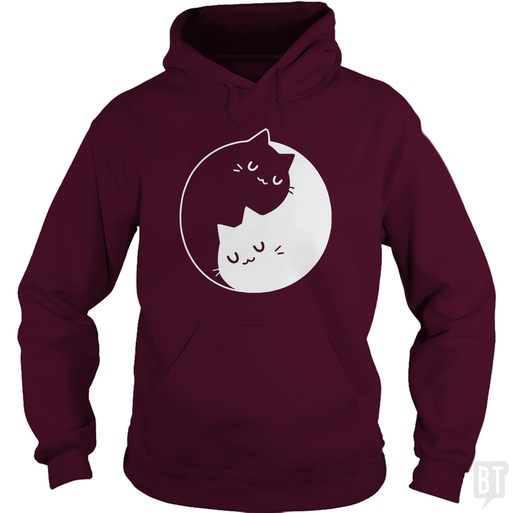 Yin Yang Cats Hoodie