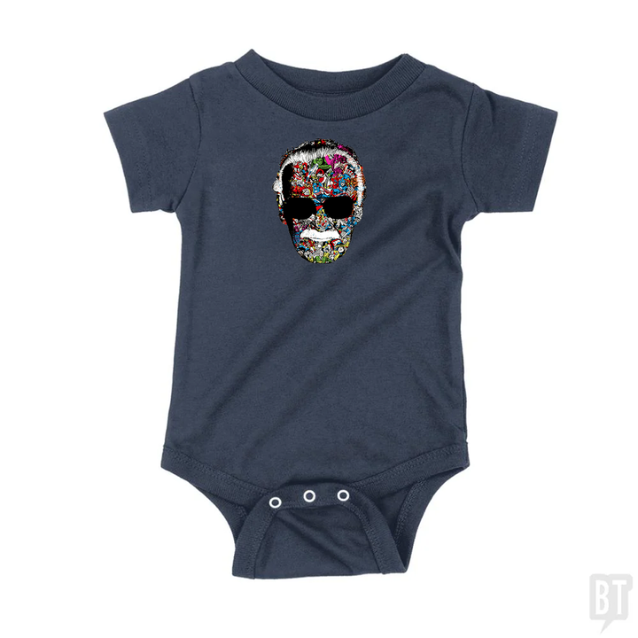 Stan Lee Man of Many Faces Baby One-Piece