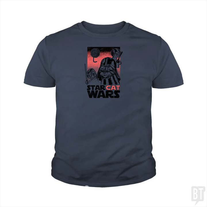 Star Cat Wars Kids Shirt