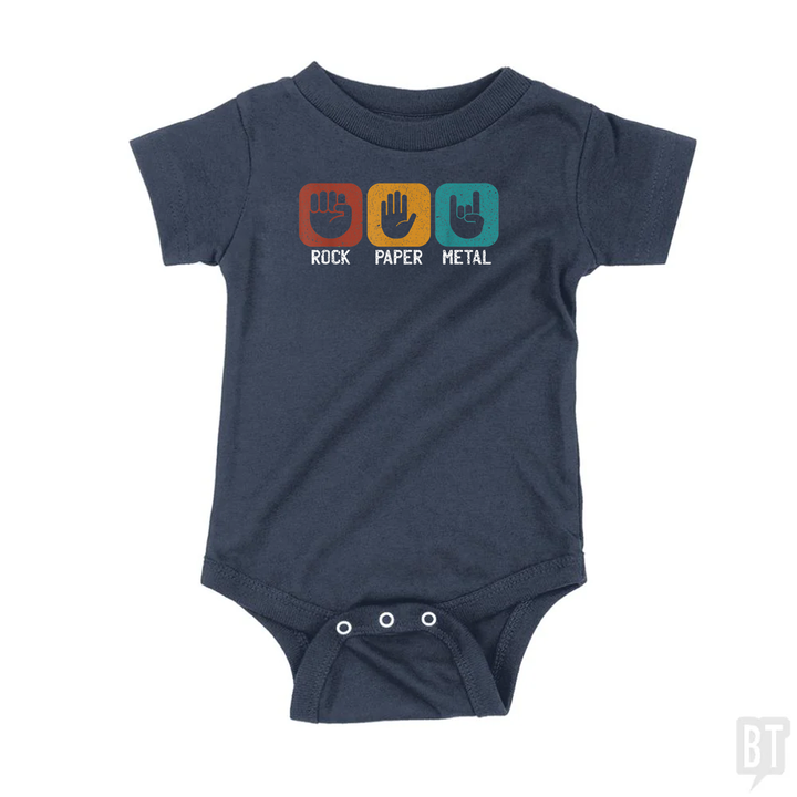 Rock Paper Metal Baby One-Piece