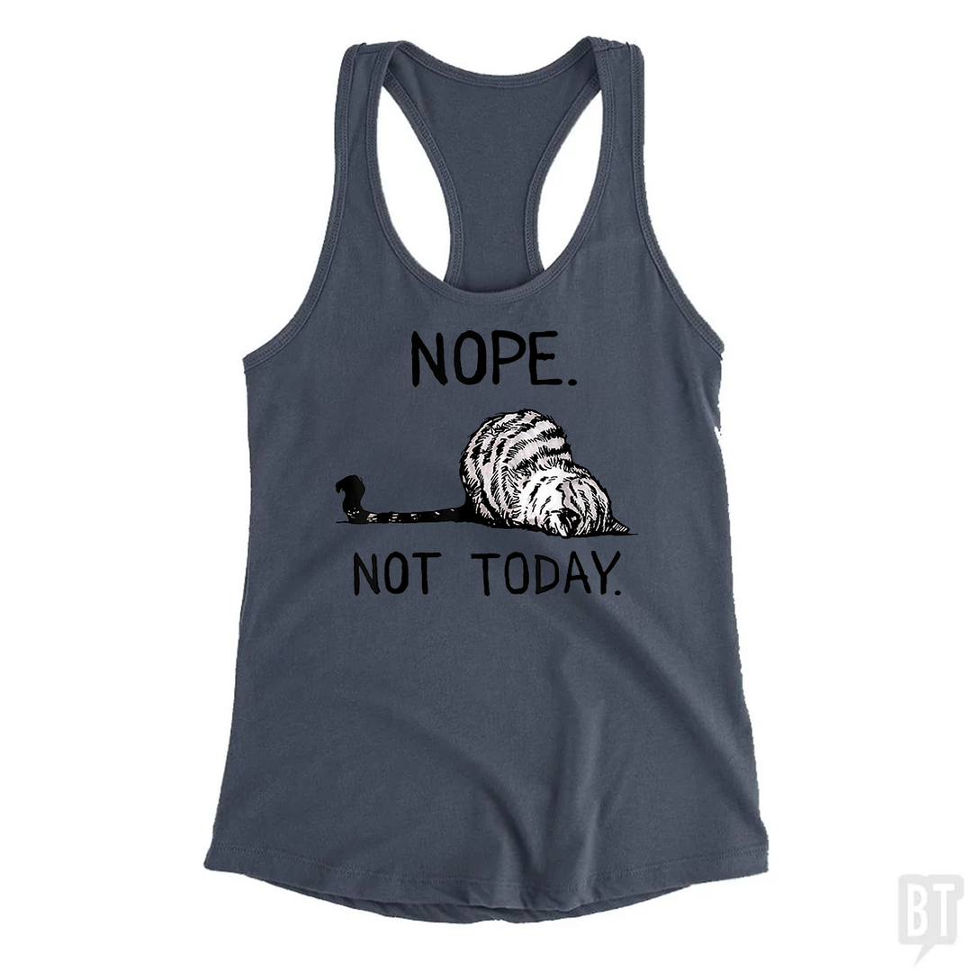 Nope Not Today Cat Tank Top