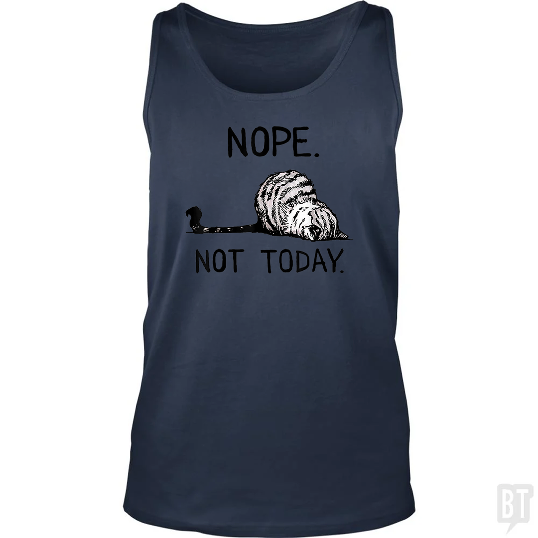 Nope Not Today Cat Tank Top