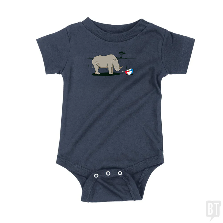 Sad Rhino Baby One-Piece