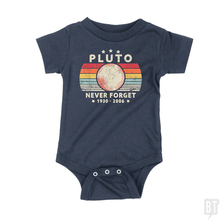Never Forget Pluto Baby One-Piece
