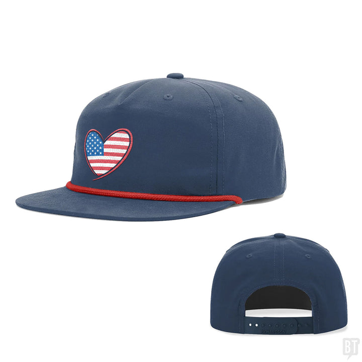 Heart US Flag Hats