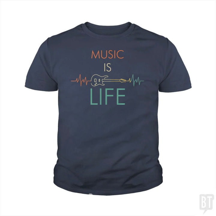 Music Is Life Kids Shirt