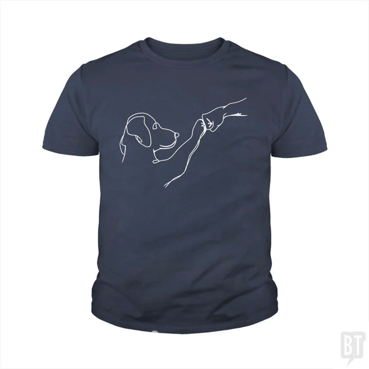 Dog and Human Fist Bump Kids Shirt