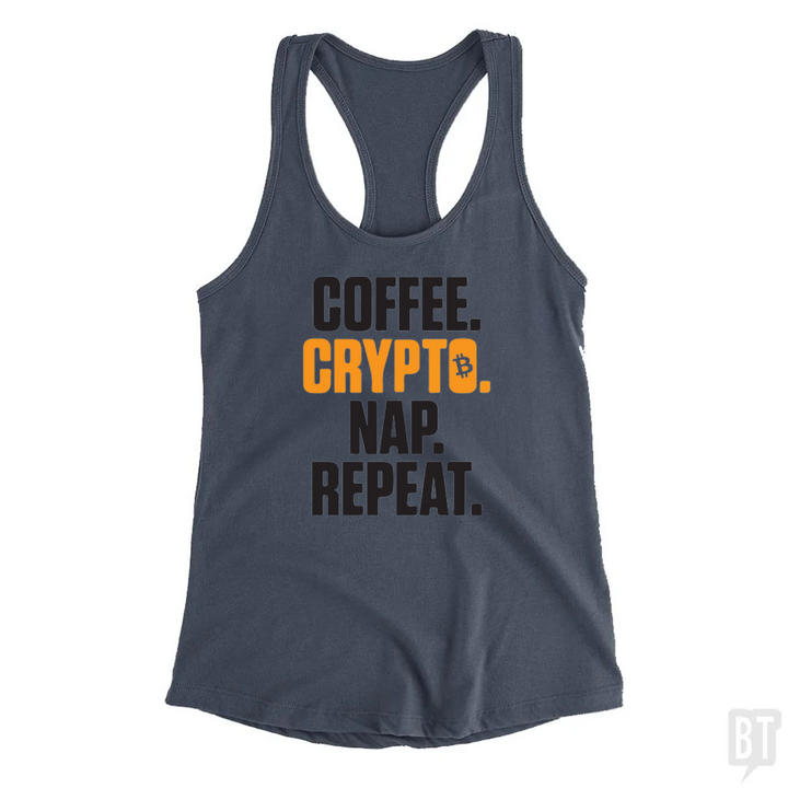TCoffee Crypto Nap Repeat Tank Top