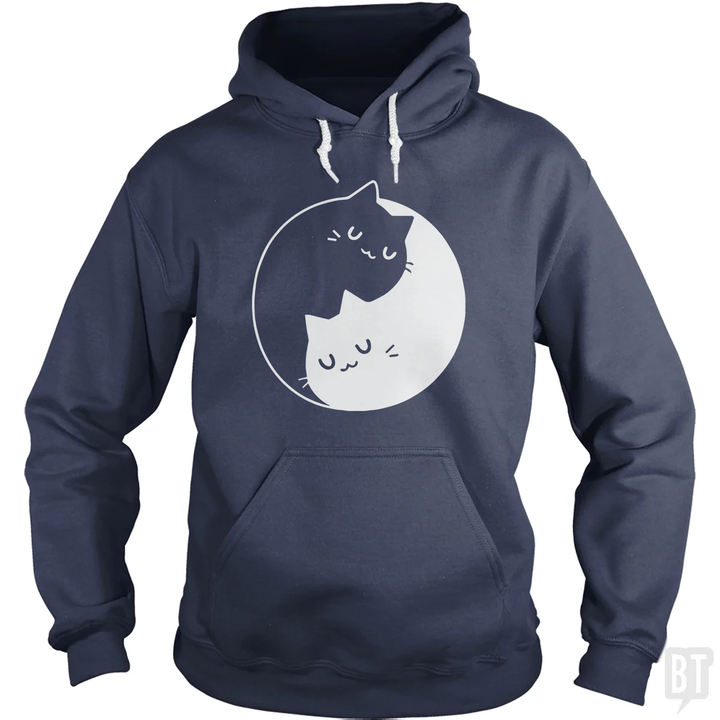 Yin Yang Cats Hoodie
