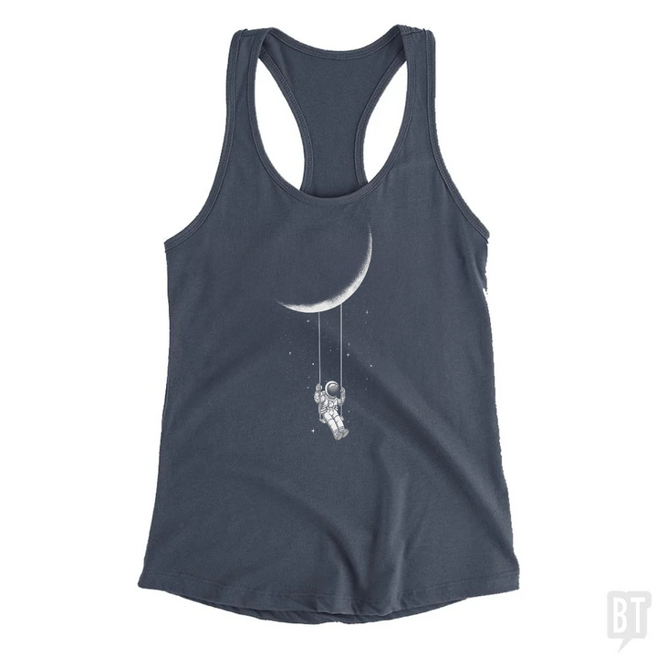 Astronaut on Moon Swing Tank Top
