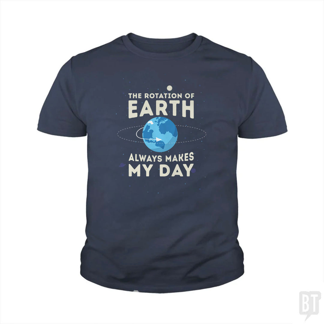 Earth Rotation Kids Shirt