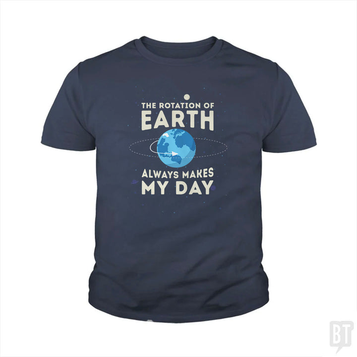 Earth Rotation Kids Shirt