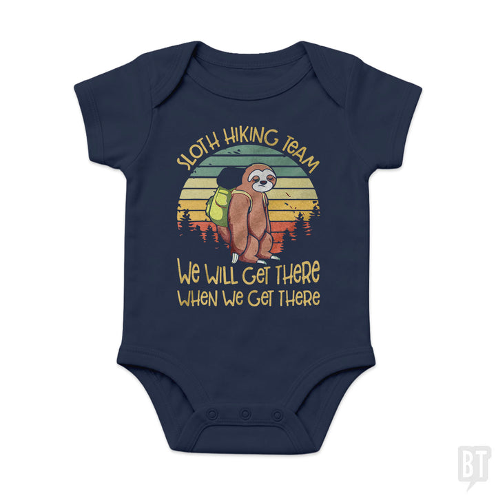 Funny Sloth Hiking Team #2 Baby One-Piece