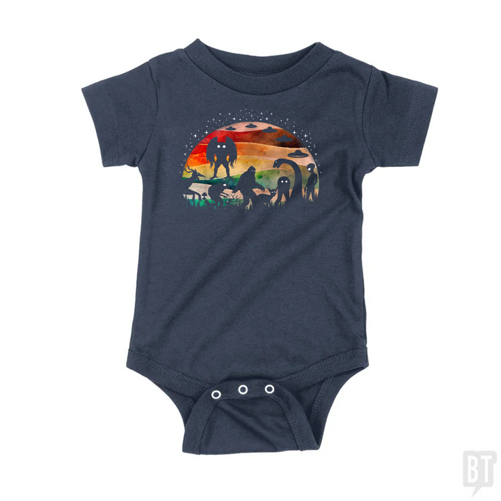 Cryptid Funny Bigfoot Baby One-Piece