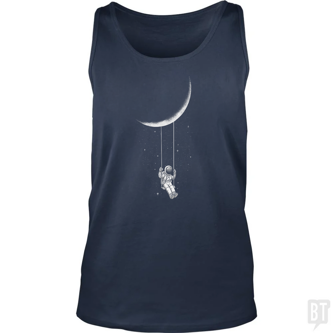 Astronaut on Moon Swing Tank Top