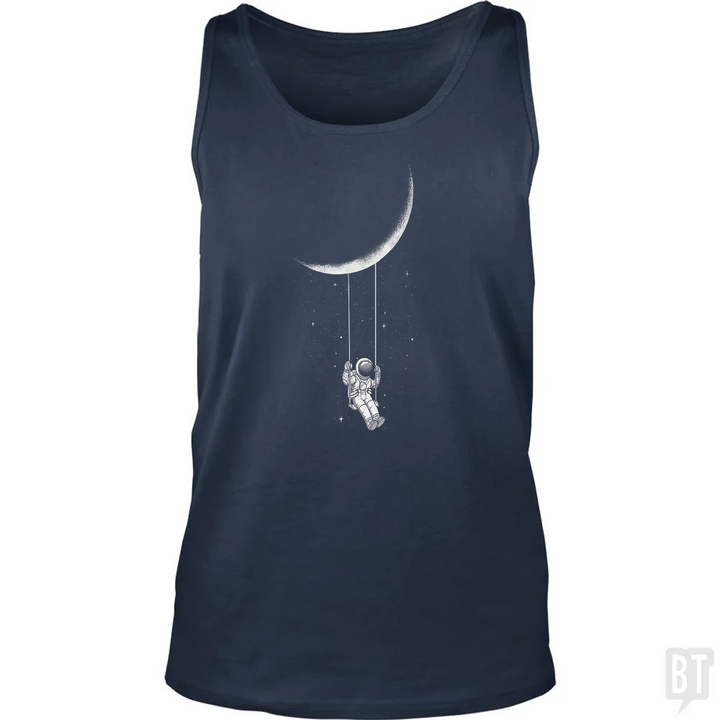 Astronaut on Moon Swing Tank Top