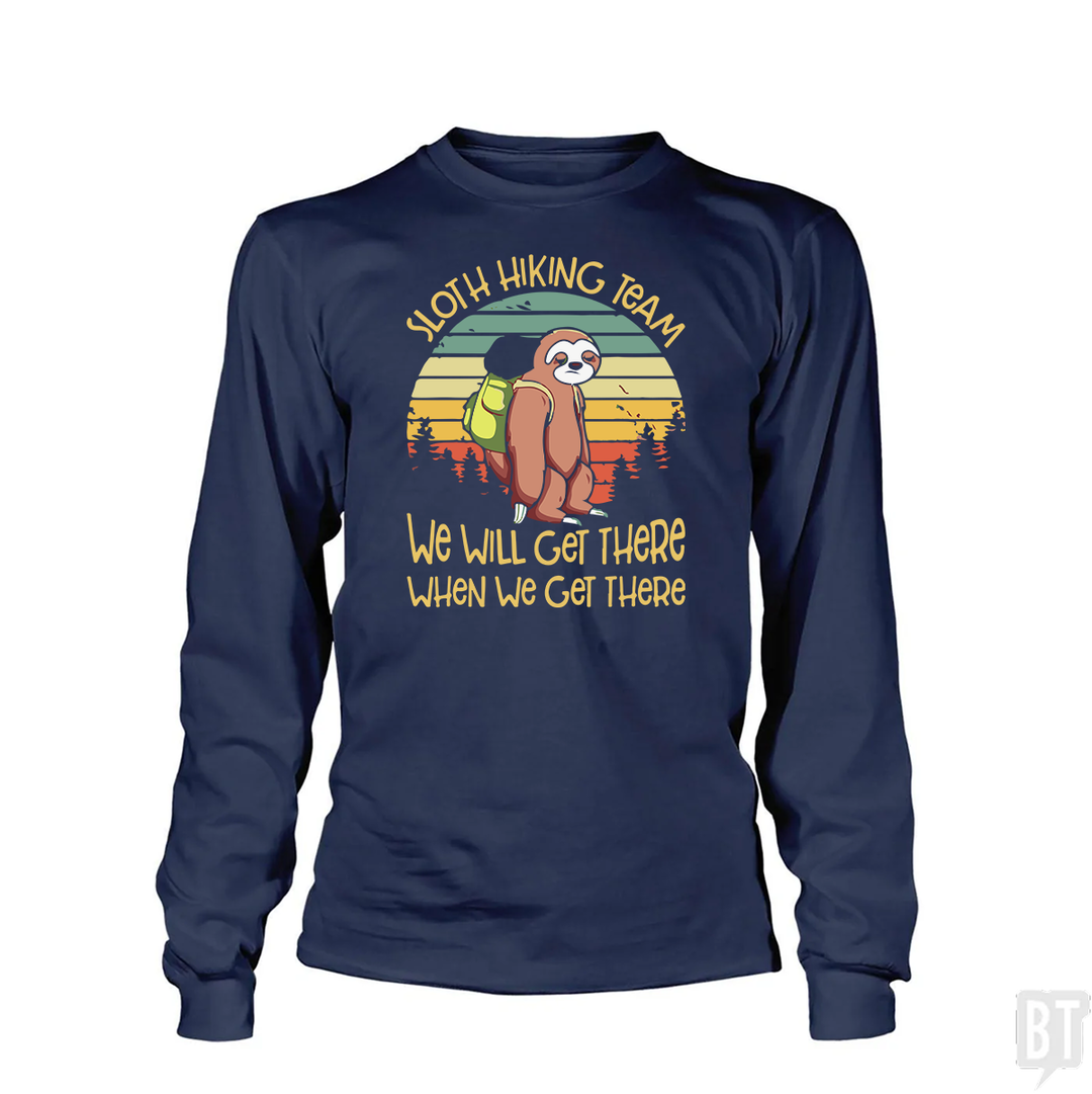 Funny Sloth Hiking Team #2 Long Sleeve