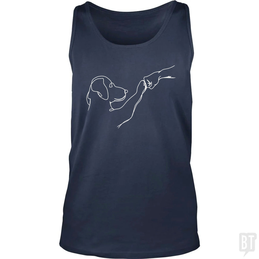 Dog and Human Fist Bump Tank Top