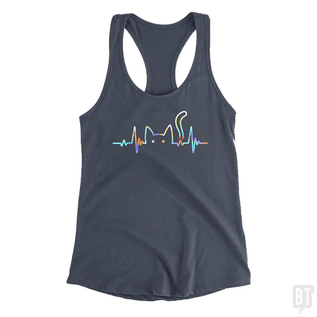 Heartbeat Cat Lover Tank Top