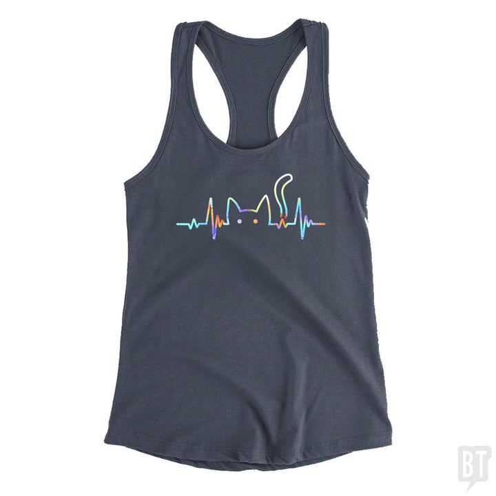 Heartbeat Cat Lover Tank Top