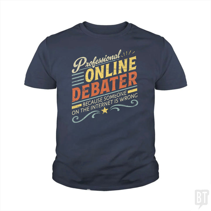 Professional Online Debater Kids Shirt