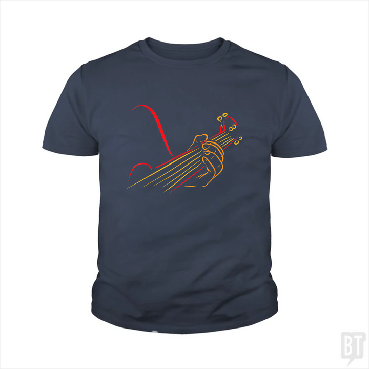 Playing Guitar Music Life Kids Shirt