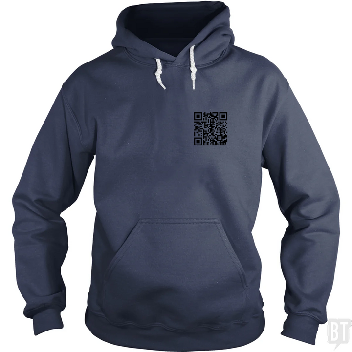 Rickroll QR Left Chest Hoodie