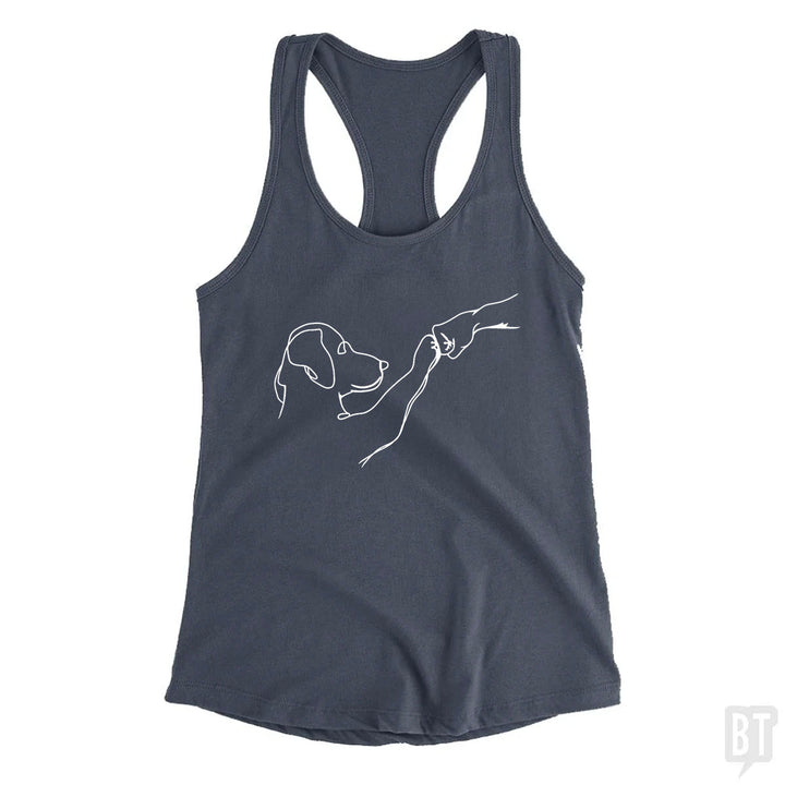 Dog and Human Fist Bump Tank Top