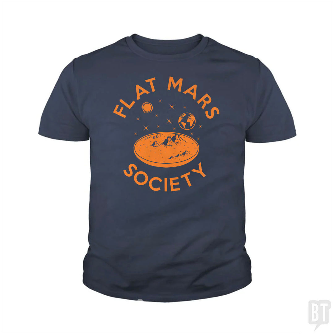 Flat Mars Society Kids Shirt