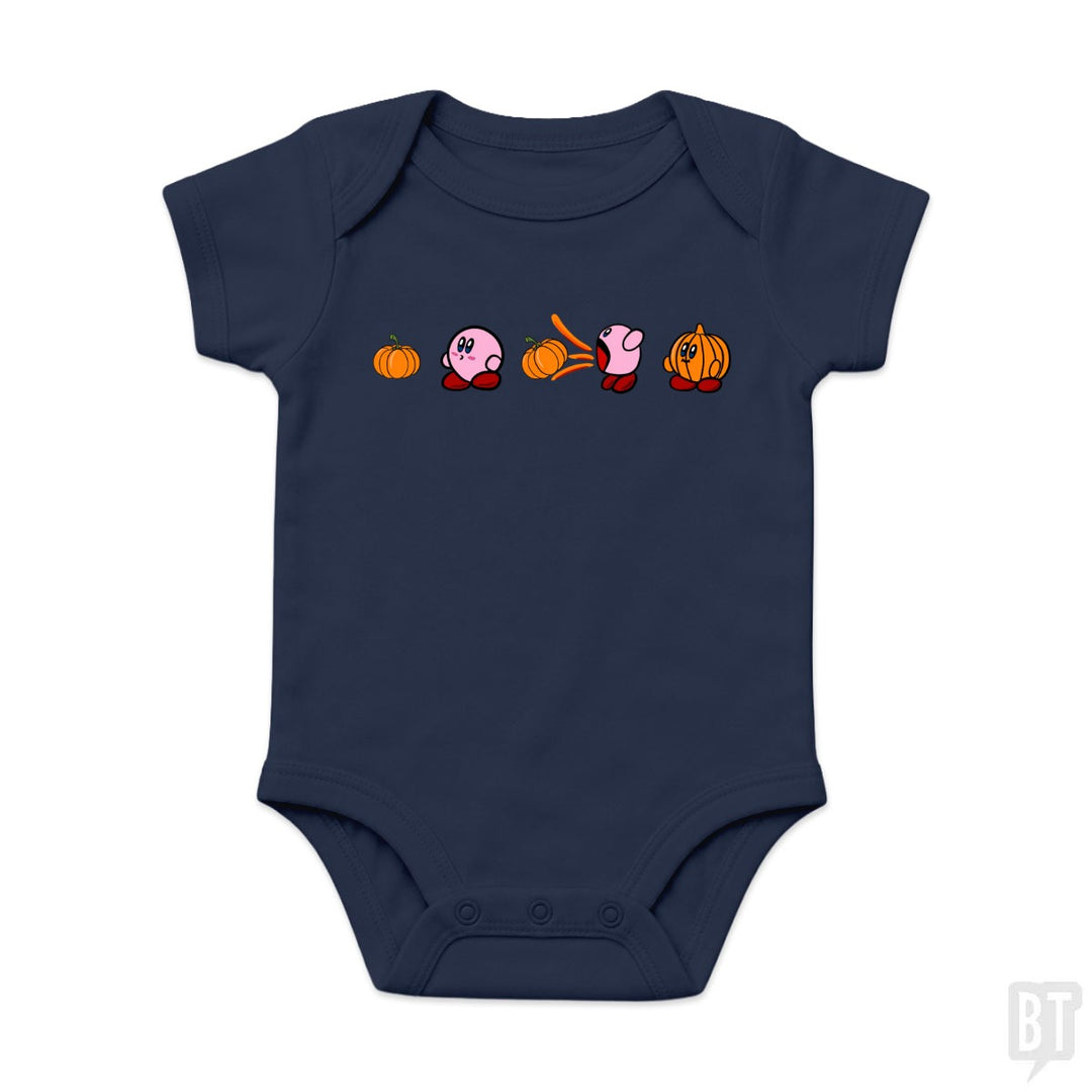 Kirby Pumpkin Baby One-Piece
