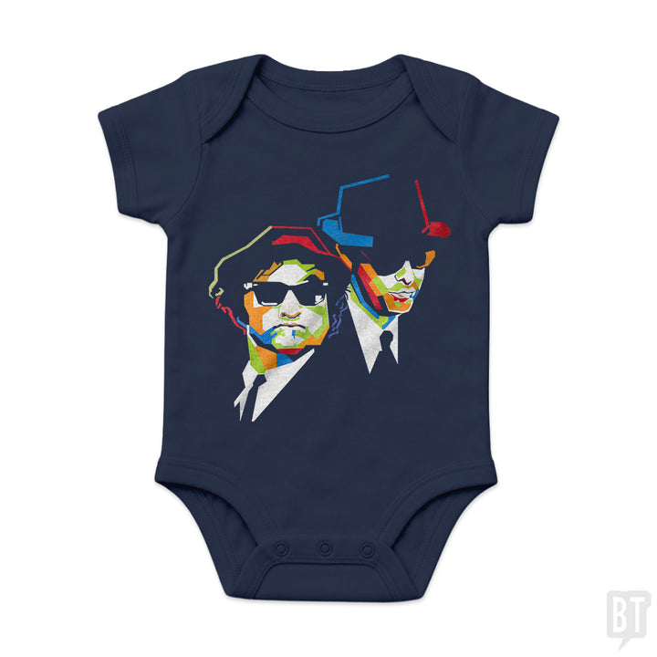Blues Brothers Cubism Baby One-Piece