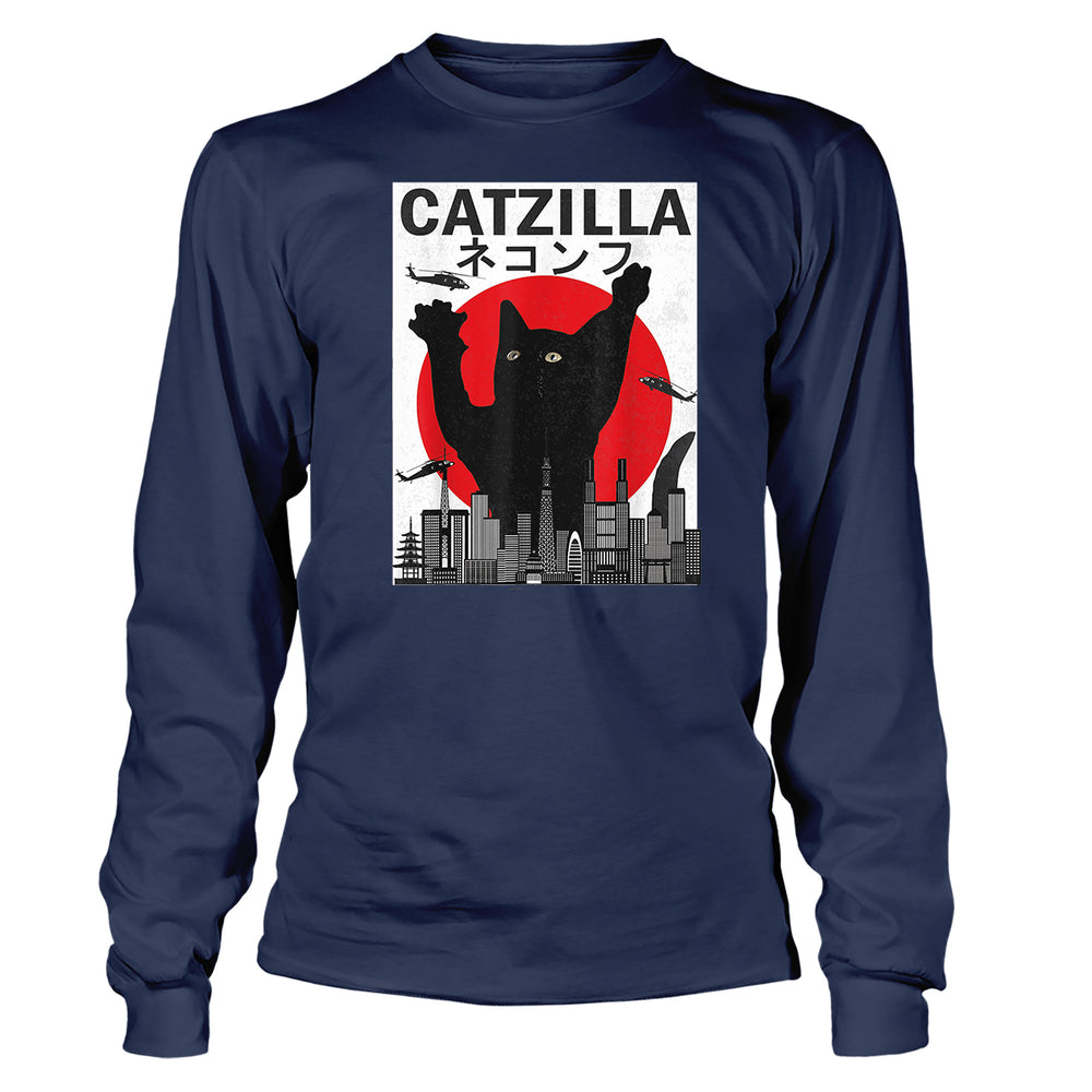 Vintage Catzilla Long Sleeve T-Shirt