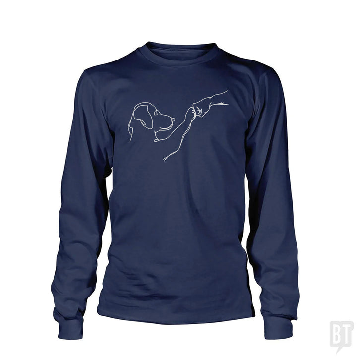 Dog and Human Fist Bump Long Sleeve