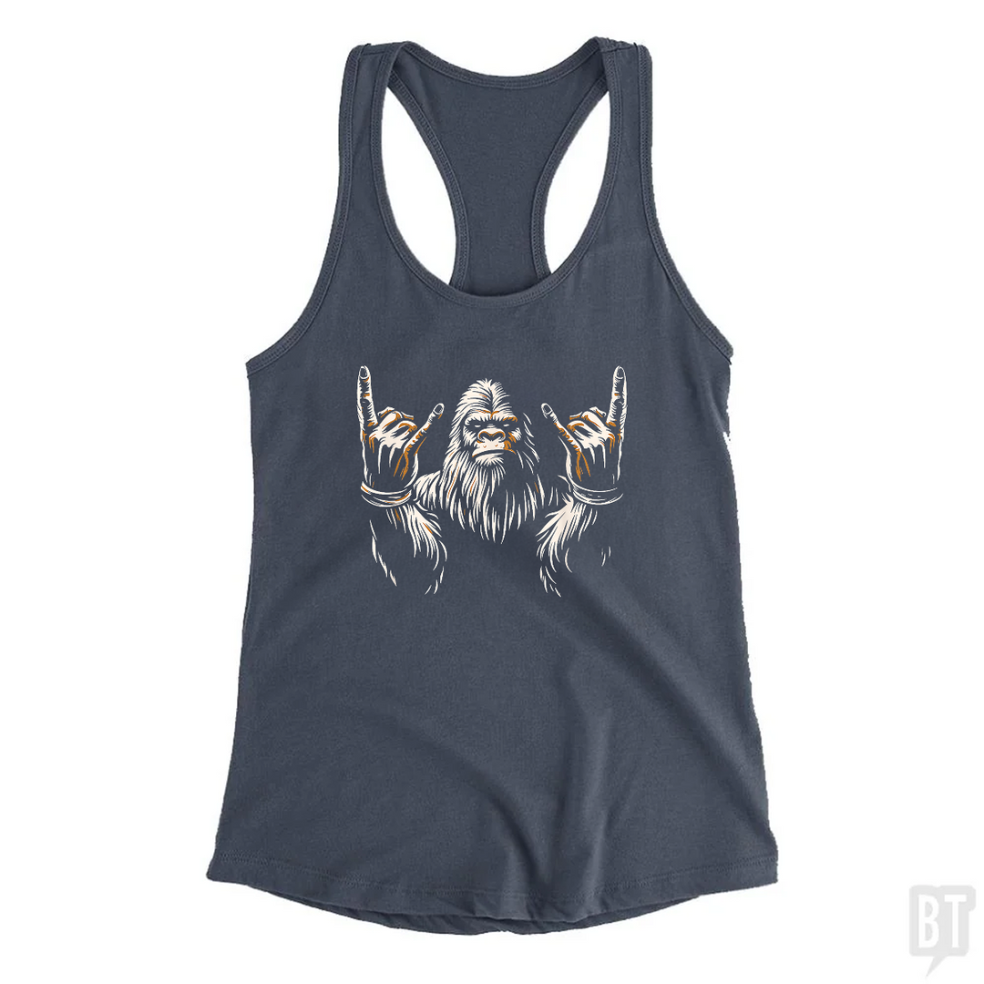Bigfoot Rock On Tank Top