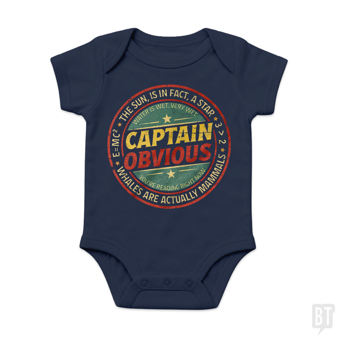 Captain Obvious Baby One-Piece