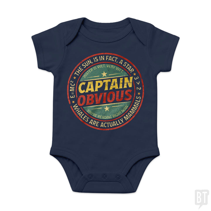 Captain Obvious Baby One-Piece